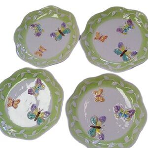 Spring Butterfly 🦋 Salad plates set 4